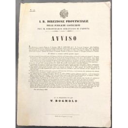 Avviso. I. R. Direzione Provinciale delle pubbliche costruzioni per il …