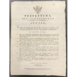 Avviso. Prefettura del Tagliamento. Le Congregazioni di Carità sono esonerate …