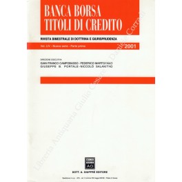 Banca borsa e titoli di credito. Rivista di Dottrina e …