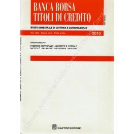 Banca borsa e titoli di credito. Rivista di Dottrina e …