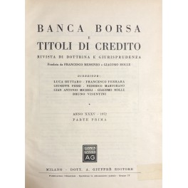 Banca borsa e titoli di credito. Rivista di Dottrina e …