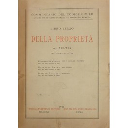 Beni in generale. Proprietà (De Martino). Beni pubblici (Resta). Superficie …