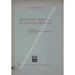 Breve storia semantica di causa in giudizio