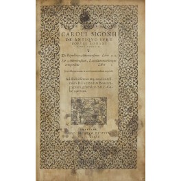 Caroli Sigonii De antiquo iure populi Romani libri undecim. De …