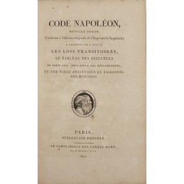 Code Napoleon nouvelle edition conforme a l'edition originale de l'Imprimerie …