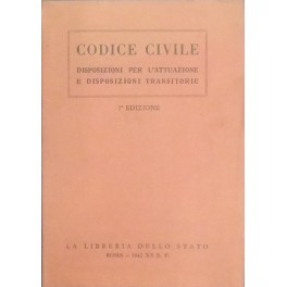 Codice civile. Disposizioni per l'attuazione e disposizioni transitorie