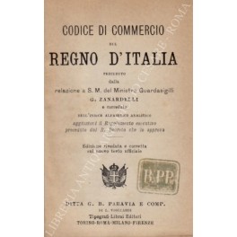 Codice di commercio del Regno d'Italia preceduto dalla Relazione a …