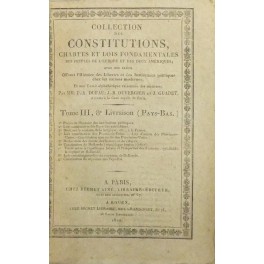 Collection des Constitutions, chartes et lois fondamentales des peuples de …