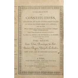 Collection des Constitutions, chartes et lois fondamentales des peuples de …