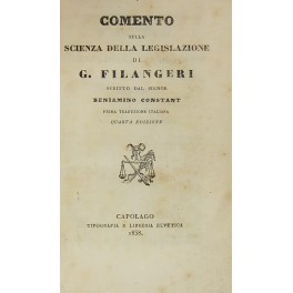 Comento sulla scienza della legislazione di G. Filangieri scritto dal …