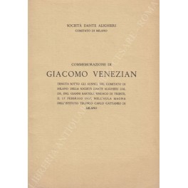 Commemorazione di Giacomo Venezian tenuta sotto gli auspici del Comitato …