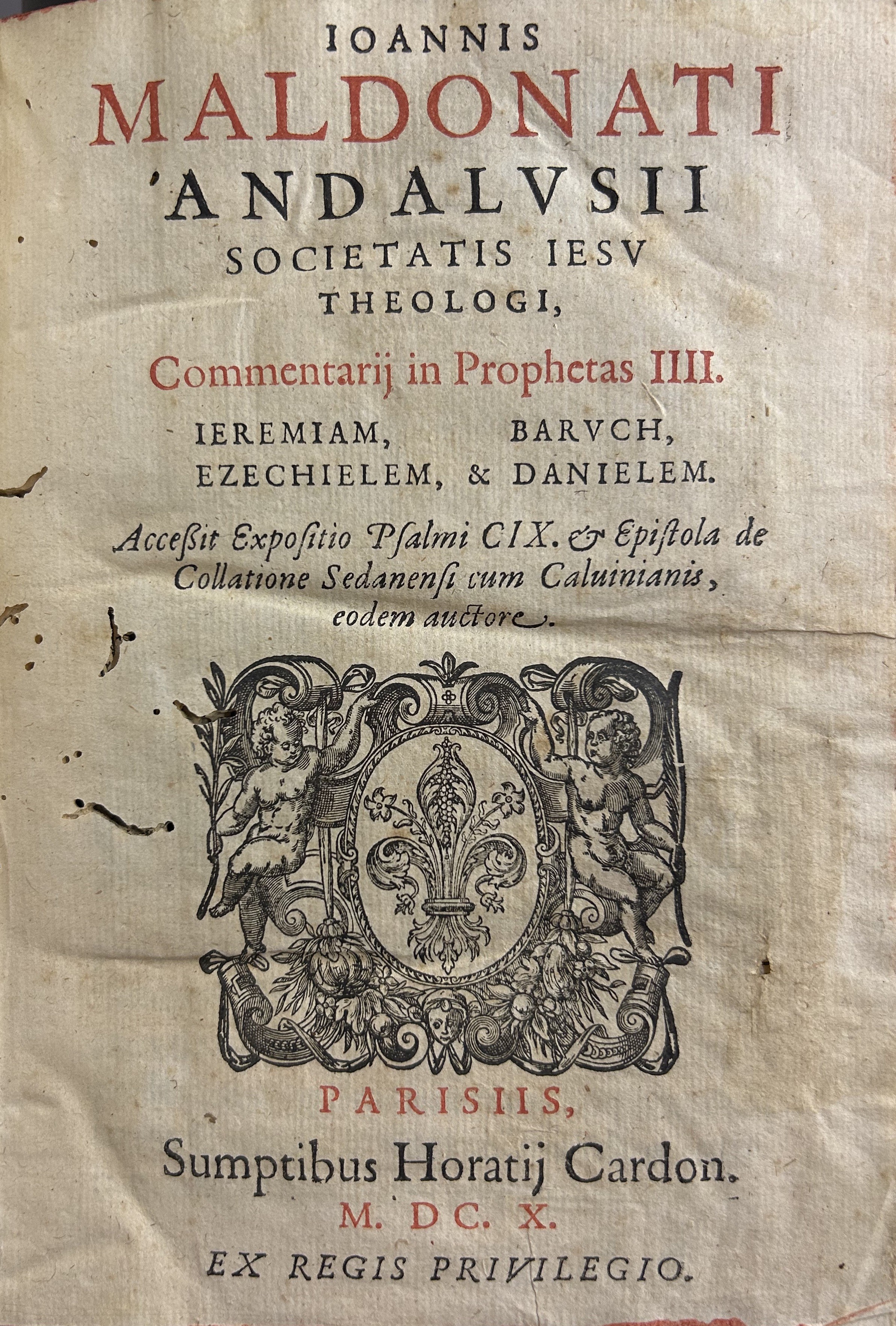 Commentarij in Prophetas IIII. Ieremiam, Baruch, Ezechielem, & Danielem