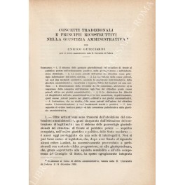 Concetti tradizionali e principii ricostruttivi nella giustizia amministrativa