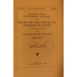 Constitution Jefferson's manual and Rules of the House of Representatives …