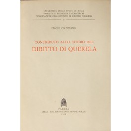 Contributo allo studio del diritto di querela