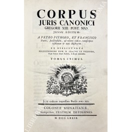 Corpus Juris canonici Gregorii XIII Pont. Max. jussu editum: a …