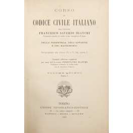 Corso di Codice civile italiano. Vol. V (2 parti) - …