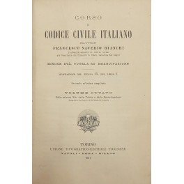 Corso di Codice civile italiano. Vol. VIII - Della minore …