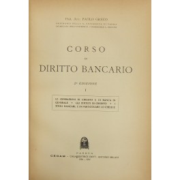 Corso di diritto bancario. Vol. I (unico pubblicato) - Le …