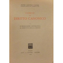 Corso di diritto canonico. Vol. I (Unico pubblicato) - Introduzione …
