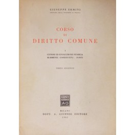 Corso di diritto comune. Vol. I (unico pubblicato) - Genesi …