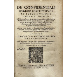 De confidentiali haeredis institutione, et substitutione, tractatus coesareus. Sub gemina …