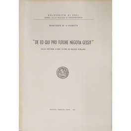 De eo qui pro tutore negotia gessit . (Sulla gestione …