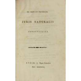 De ortu et progressu juris naturalis commentarius