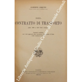 Del contratto di trasporto (Art. 388-416). Commento coordinato con i …