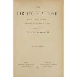 Del diritto di autore secondo la legge italiana comparata con …