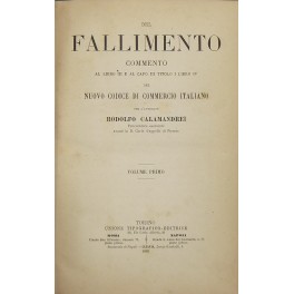 Del fallimento. Commento al Libro III e al Capo III, …