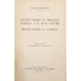 Delitti contro la moralità pubblica e il buon costume. Delitti …