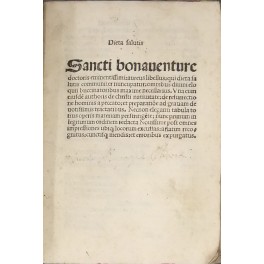 Dieta salutis Sancti bonauenture doctoris eminentissimi: aureus libellus: qui dieta …