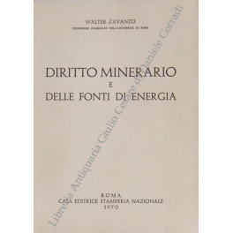 Diritto minerario e delle fonti di energia