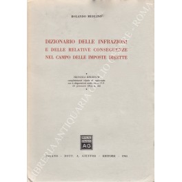 Dizionario delle infrazioni e delle relative conseguenze nel campo delle …
