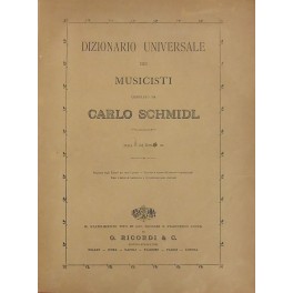 Dizionario universale dei musicisti compilato da Carlo Schmidl