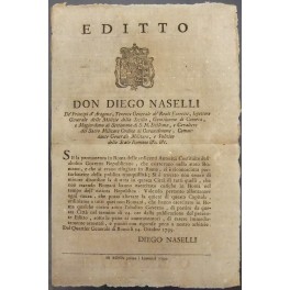 Editto Don Diego Naselli. I funzionari pubblici attivi durante la …