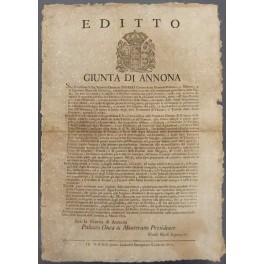 Editto Giunta di Annona. Obbligo per i proprietari terrieri, i …