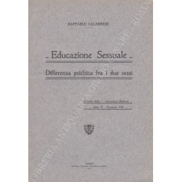 Educazione sessuale. Differenza psichica fra i due sessi