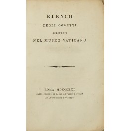 Elenco degli oggetti esistenti nel Museo Vaticano