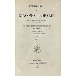 Epistolario. Con le iscrizioni greche triopee da lui tradotte e …