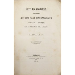 Fatti ed argomenti in risposta alle molte parole di Vincenzo …