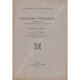 Giacomo Venezian. Commemorazione nel decimo anniversario della sua morte sul …
