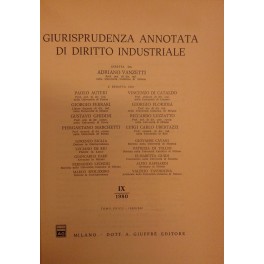 Giurisprudenza annotata di diritto industriale. Diretta da Adriano Vanzetti. Anno …