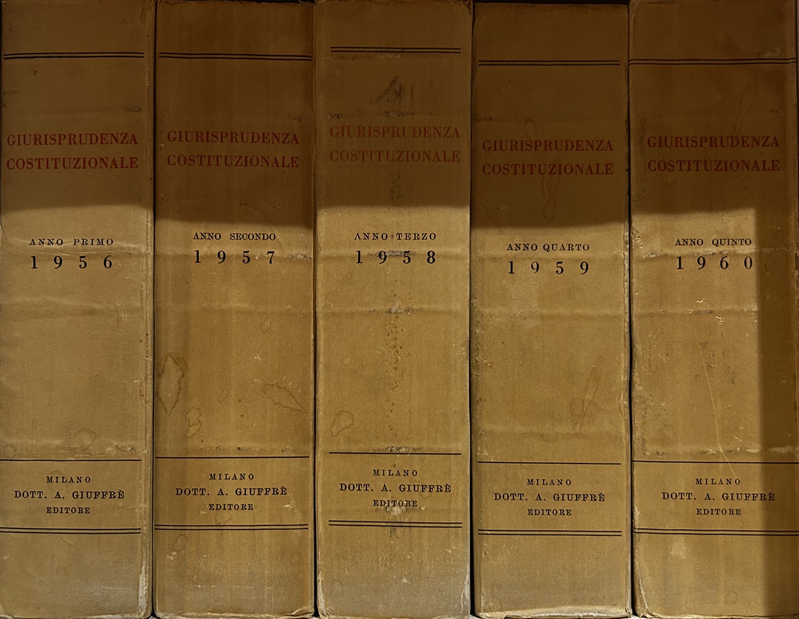 Giurisprudenza Costituzionale. Fondata da Carlo Esposito, Massimo Severo Giannini, Costantino …