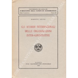 Gli accordi internazionali delle organizzazioni inter-goverative