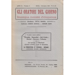 Gli oratori del giorno. Rassegna mensile d'eloquenza. Anno II, Numero …