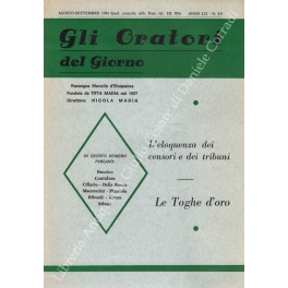 Gli oratori del giorno. Rassegna mensile d'eloquenza. Anno LII - …