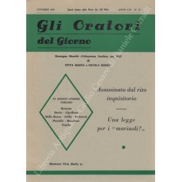 Gli oratori del giorno. Rassegna mensile d'eloquenza. Anno LIX - …
