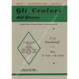 Gli oratori del giorno. Rassegna mensile d'eloquenza. Anno LVIII - …